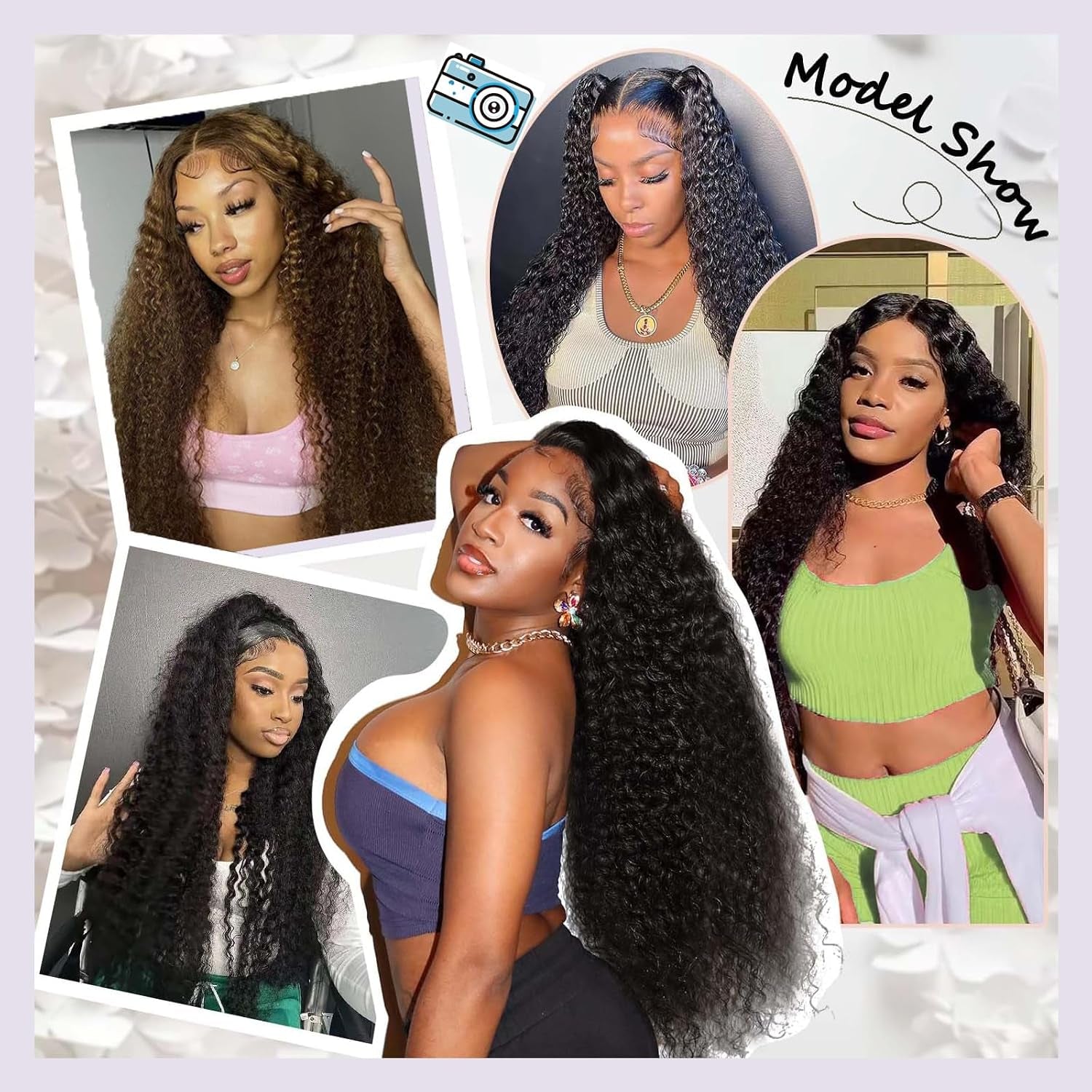 Deep Wave Human Hair Bundles, 20 Inch 13A Curly Single Bundle Human Hair, Wet and Wavy 100% Brazilian Virgin Quick Weave Deep Wave Bundles for Women (Bundles Natural Black)