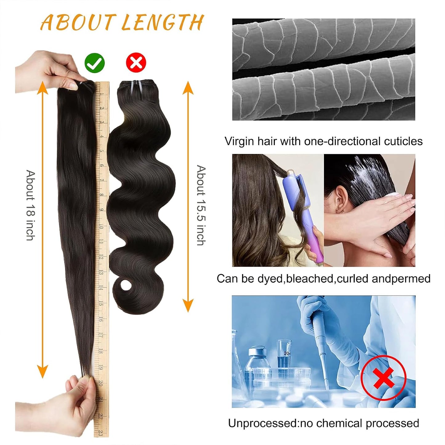 14A Brazilian Body Wave Bundles Human Hair 22 24 26 Inch 100% Real Raw Virgin Human Hair Bundles Body Wave 3 Bundles Human Hair Extension Natural Color（22 24 26）