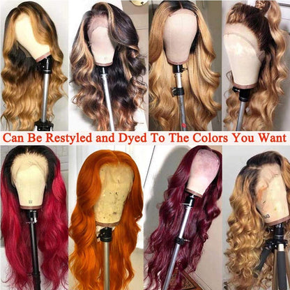 Lace Front Wigs Human Pre Plucked Body Wave 13X4 Lace Frontal Wig with Baby Hair 100% Human Hair Wigs for Black Women 150% Denisty Brazilian Real Hair Natural Color 20 Inch