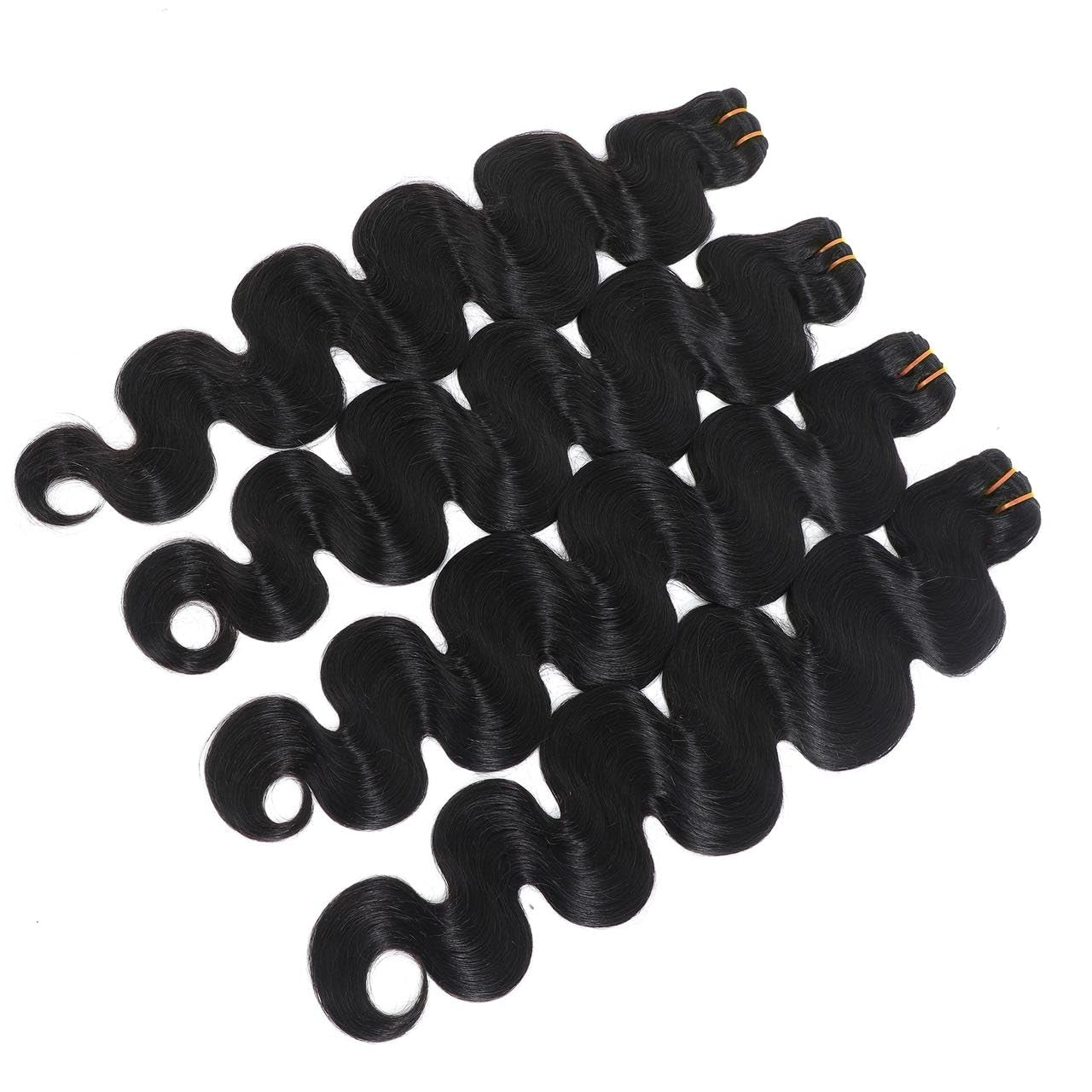 16A Raw Body Wave Human Hair Bundles Human Hair 100% Unprocessed Brazilian Boutique Virgin Hair Extensions,Double Wefts,Triple Lifespan (Body Wave 4 Bundles, 18 20 22 24 Inch)