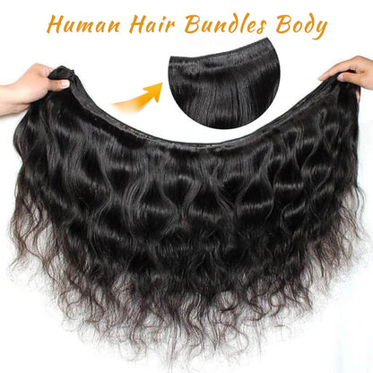 14A Brazilian Body Wave Bundles Human Hair 22 24 26 Inch 100% Real Raw Virgin Human Hair Bundles Body Wave 3 Bundles Human Hair Extension Natural Color（22 24 26）