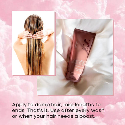 ALFAPARF MILANO Semi Di Lino Moisture Nutritive Shampoo and Conditioner Set for Dry Hair - Sulfate Free Moisturizing Shampoo and Conditioner - Safe on Color Treated Hair - Adds Shine and Softness