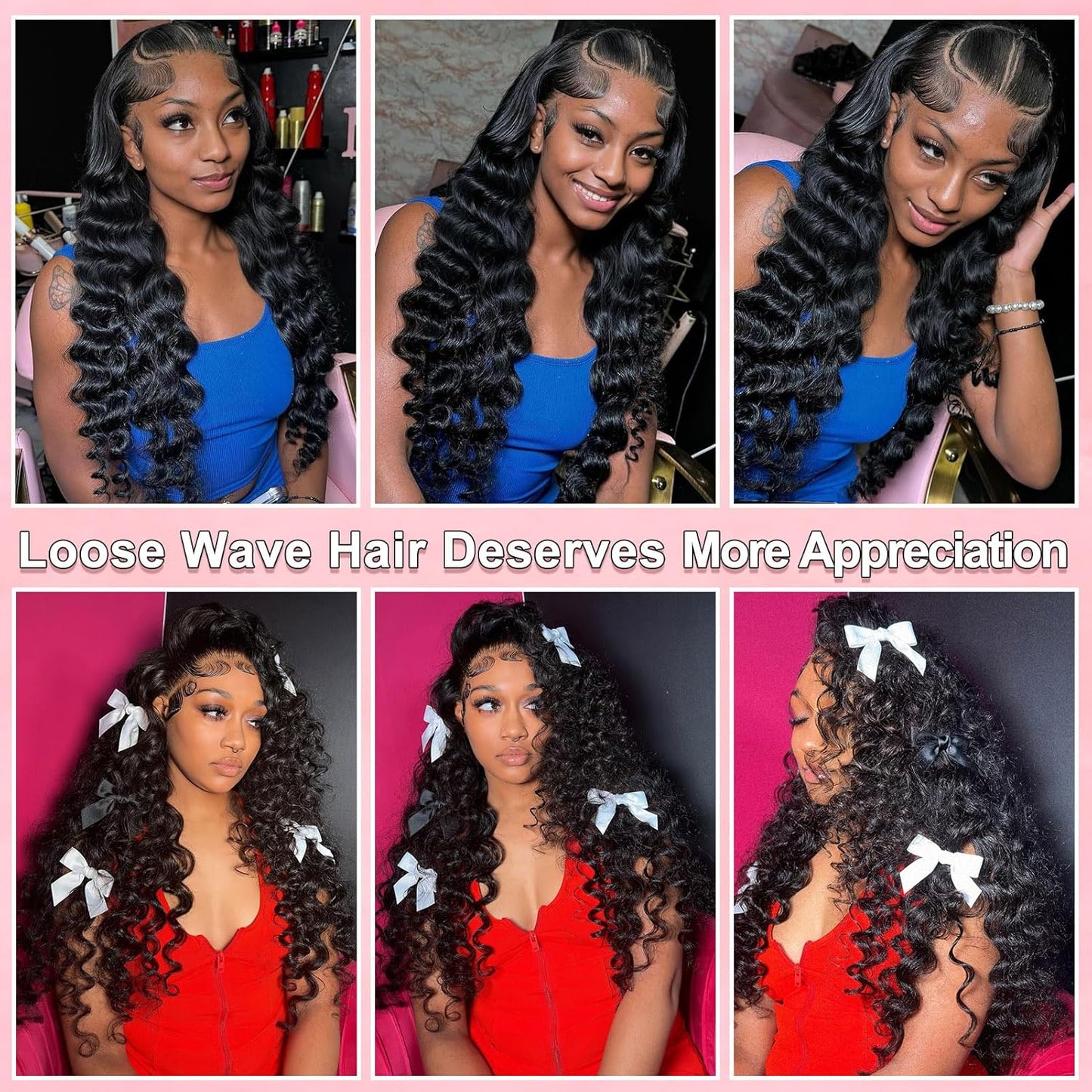 28 Inch 13X6 Loose Wave HD Lace Front Wigs Human Hair 200 Density 100% Real Human Hair 15A Loose Deep Wave Wig Human Hair Pre Plucked, No Synthetic Blend No Tangle No Shedding Triple Lifespan 3X