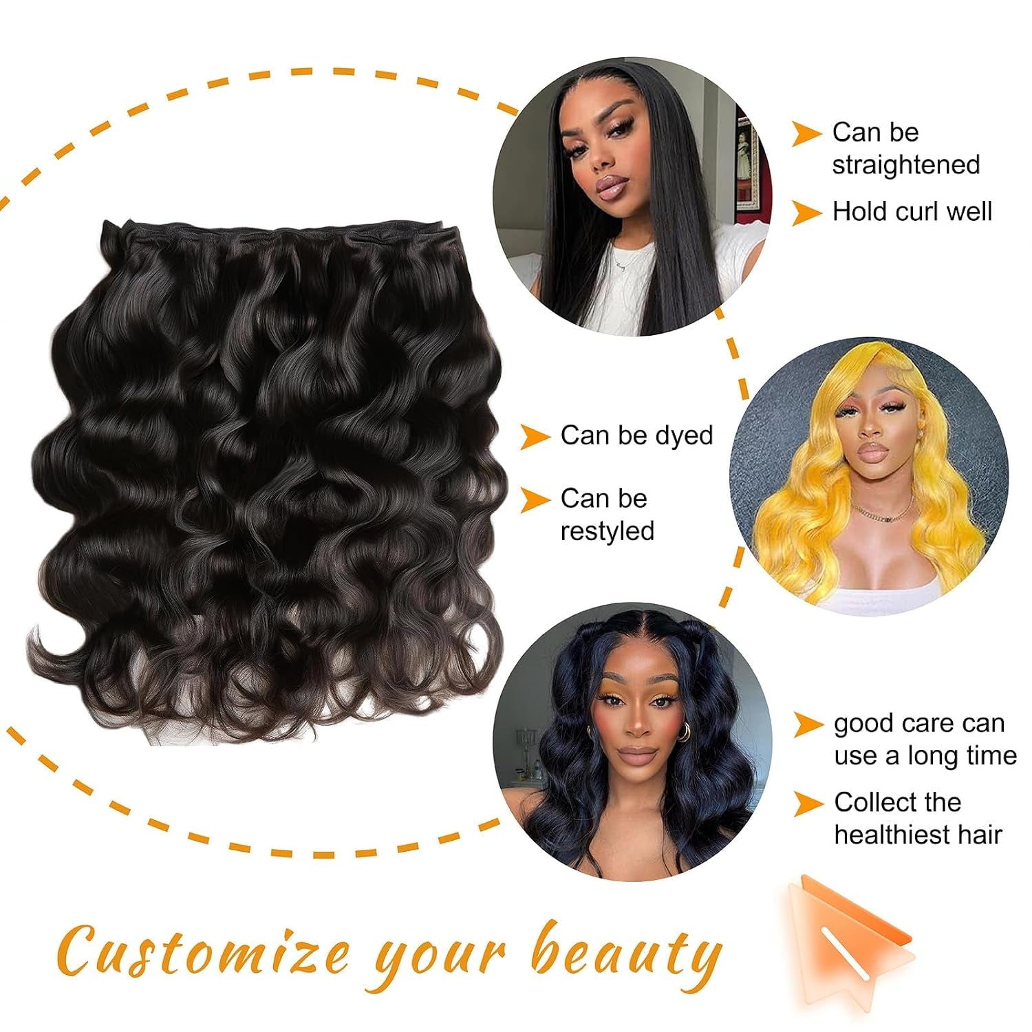 14A Brazilian Body Wave Bundles Human Hair 22 24 26 Inch 100% Real Raw Virgin Human Hair Bundles Body Wave 3 Bundles Human Hair Extension Natural Color（22 24 26）