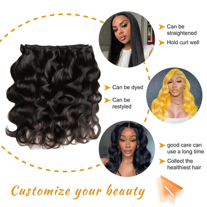 14A Brazilian Body Wave Bundles Human Hair 22 24 26 Inch 100% Real Raw Virgin Human Hair Bundles Body Wave 3 Bundles Human Hair Extension Natural Color（22 24 26）