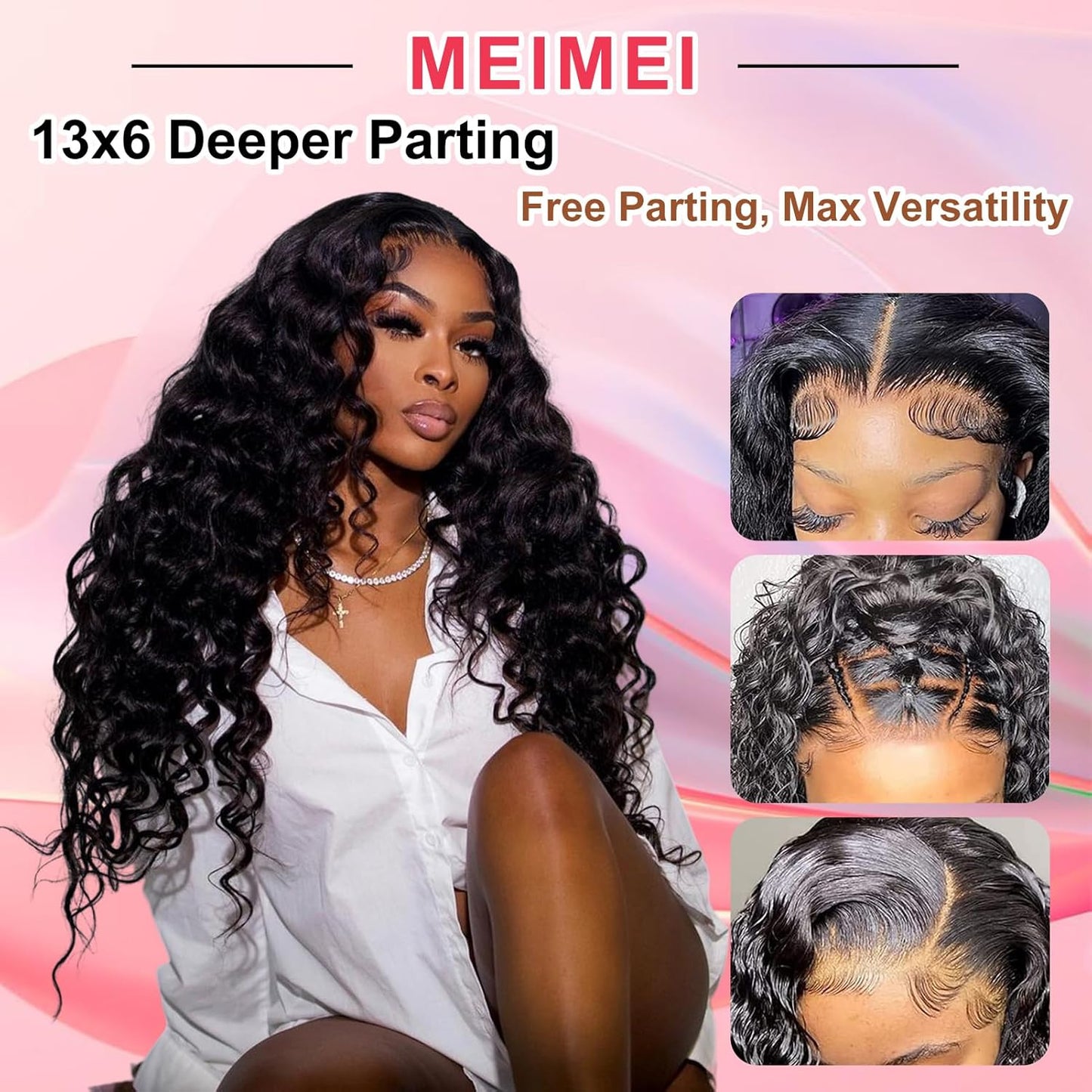 28 Inch 13X6 Loose Wave HD Lace Front Wigs Human Hair 200 Density 100% Real Human Hair 15A Loose Deep Wave Wig Human Hair Pre Plucked, No Synthetic Blend No Tangle No Shedding Triple Lifespan 3X