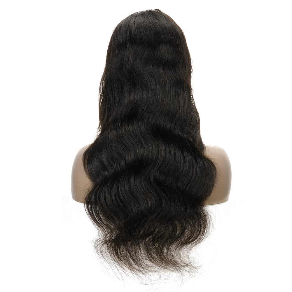 Lace Front Wigs Human Pre Plucked Body Wave 13X4 Lace Frontal Wig with Baby Hair 100% Human Hair Wigs for Black Women 150% Denisty Brazilian Real Hair Natural Color 20 Inch